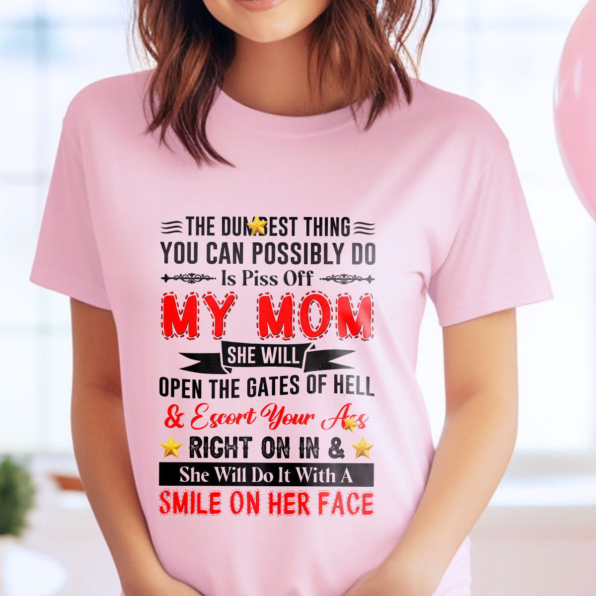 Teesdily | Mom Mother Day Shirt, Piss Off My Mom She Will Open The Gates Of Hell Tops, Humor Gift For Mom Unisex Tshirt Hoodie Sweatshirt Mug