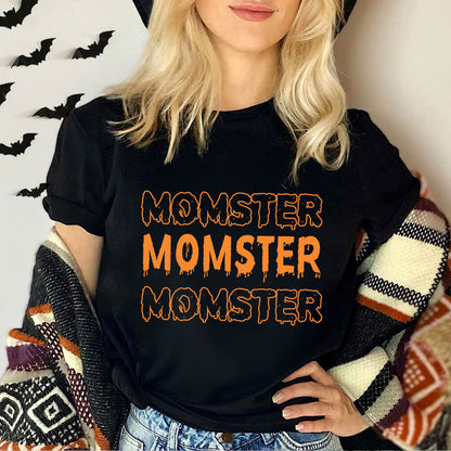 Teesdily | Dad Mom Halloween Shirt, Momster Dadcula Tee Sweatshirt Hoodie Mug, Momster Halloween Costume, Halloween Lovers Gifts, Mom Dad Gifts