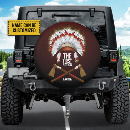 Teesdily | Native American Customized Spare Tire Cover The First Nation Spare Wheel Cover Tribal Wheel Cover Native Car Accessories