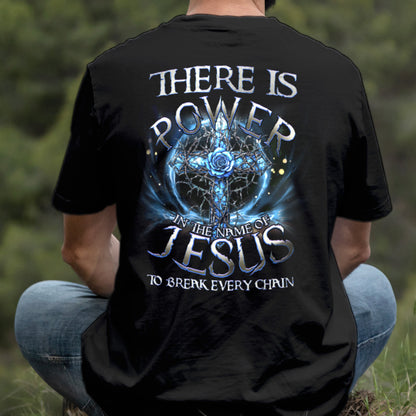 Teesdily | There Is Power In The Name Of Jesus Shirt, Christian Cross Sweatshirt, Jesus Rose Hoodie Mug, Faith Gift Men