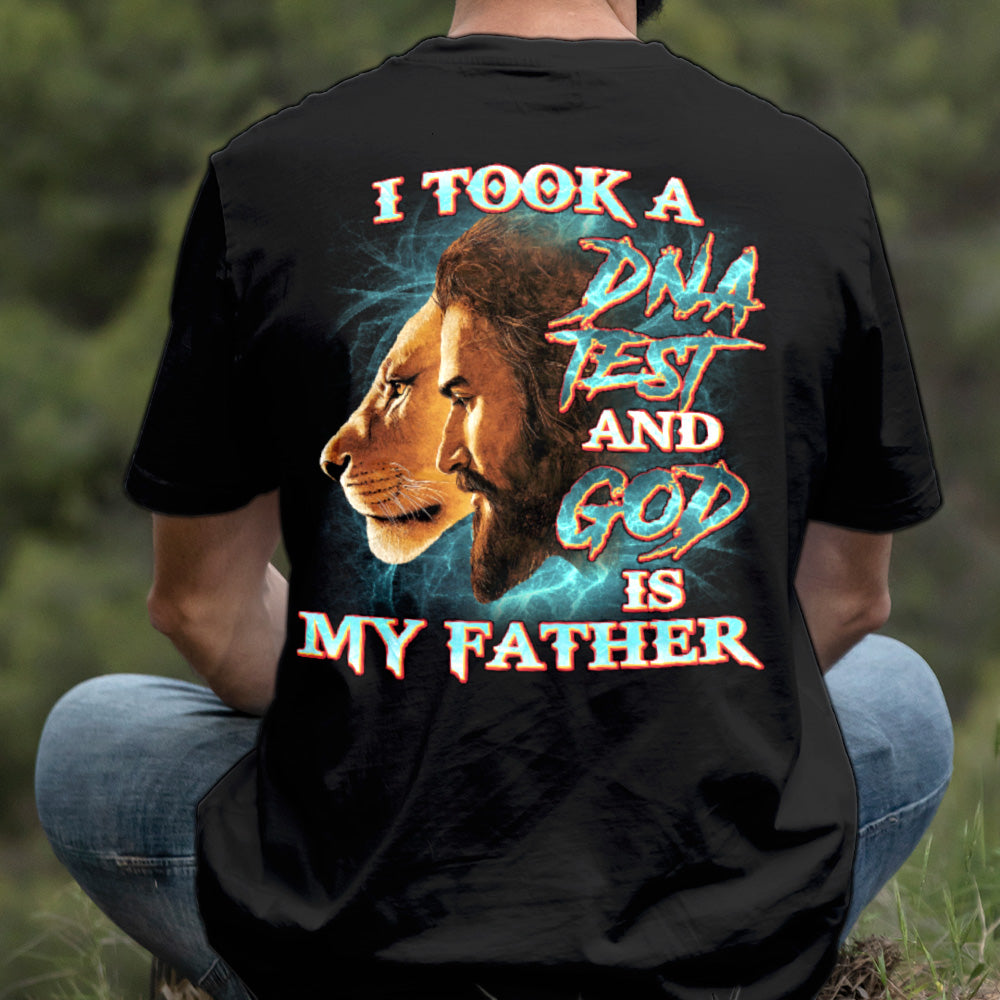 Teesdily | I Took A Dna Test Shirt, God Is My Father Men Sweatshirt, Jesus Lion Hoodie Mug, Christian Religious Gift