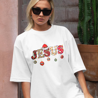 Teesdily | Jesus Christmas Shirt, Jesus The Reason For The Season Tee, Christ Religious Faith Sweatshirt Hoodie Mug Christmas Gift