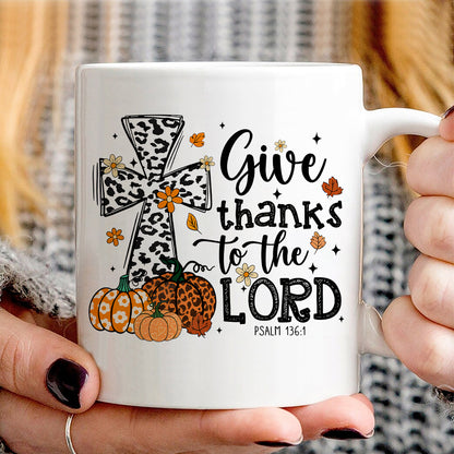 Teesdily | Jesus Thanksgiving Shirt, Give Thanks To The Lord Tee Sweatshirt Hoodie Mug, Jesus Lover Gift, Thanksgiving Gift