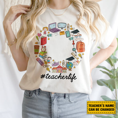 Teesdily | Custom Teacher Life Shirt, Teacher Motivational T-shirt, Back To School Sweatshirt Hoodie Mug, First Day Of School Tee, Gift For Teacher