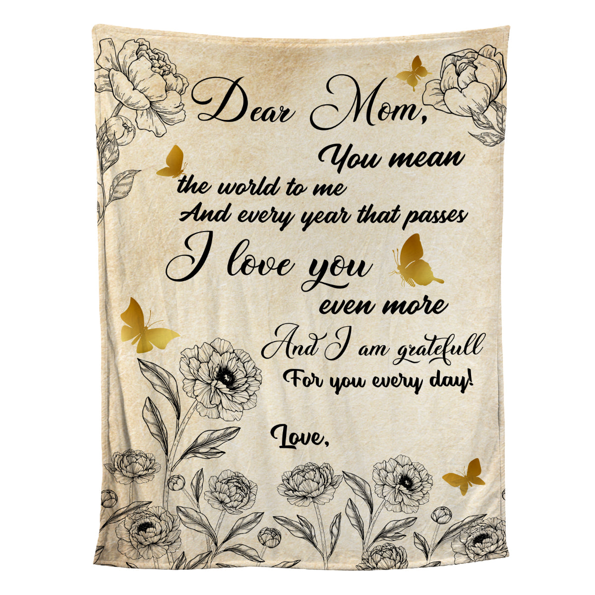 Teesdily | You Mean The World To Me Mom Blanket Mothers Day Birthday Gifts To Mom Throw Blankets For Sofa Bed Couch Living Room Best Gift For Mother