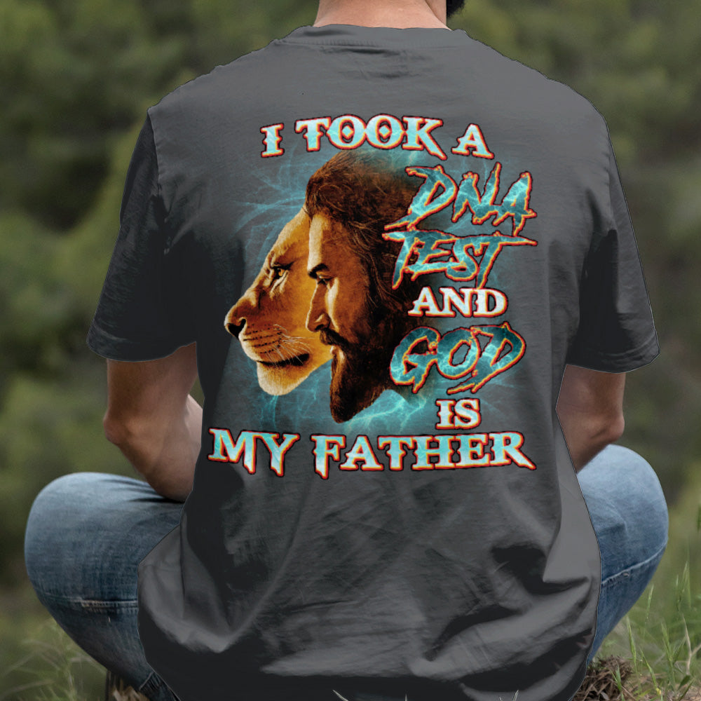 Teesdily | I Took A Dna Test Shirt, God Is My Father Men Sweatshirt, Jesus Lion Hoodie Mug, Christian Religious Gift