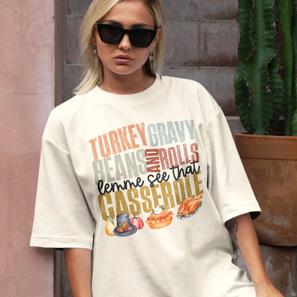 Teesdily | Thanksgiving Shirt, Turkey Gravy Beans And Rolls Tee Sweatshirt Hoodie Mug, Thanksgiving Gift, Turkey Fall Gift