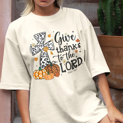 Teesdily | Jesus Thanksgiving Shirt, Give Thanks To The Lord Tee Sweatshirt Hoodie Mug, Jesus Lover Gift, Thanksgiving Gift