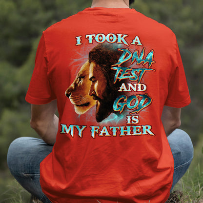 Teesdily | I Took A Dna Test Shirt, God Is My Father Men Sweatshirt, Jesus Lion Hoodie Mug, Christian Religious Gift