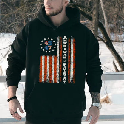 Teesdily | American Patriot Shirt, American Patriot 45 47 Shirt, Vintage American Flag Hoodie Sweatshirt Mug, Make American Great Shirt Victory Gift