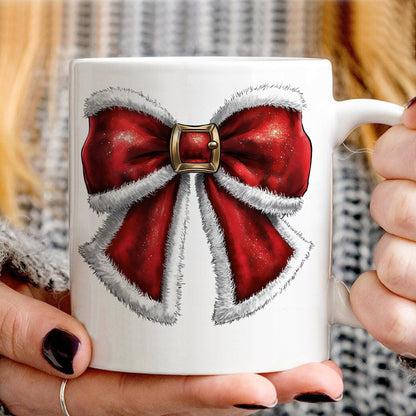 Teesdily | Santa Bow Shirt, Noel Santa Bow Sweatshirt, Coquette Christmas Tshirt, Merry Christmas Hoodie Mug, Christmas Coquette Bow Gift