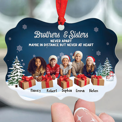 Teesdily | Customized Family Gift Acrylic Christmas Ornament, The Greatest Gift Our Parents Gave Us Was Each Other Xmas Gift