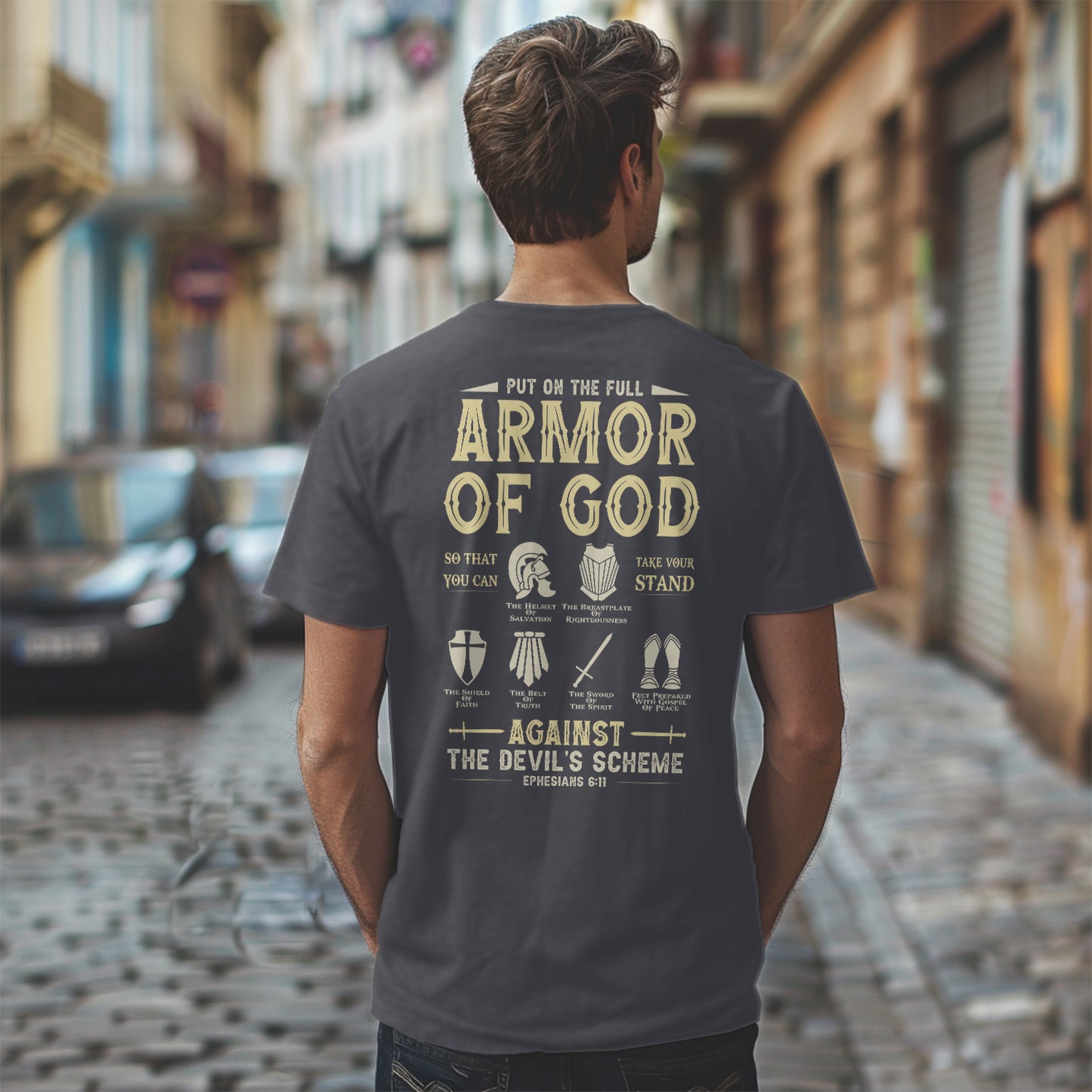 Teesdily | Put On The Full Armor Of God Ephesians 6:11 Jesus Shirt,  Armor Of God Unisex Tshirt Hoodie Sweatshirt Mug, Jesus Warrior Christian Gifts