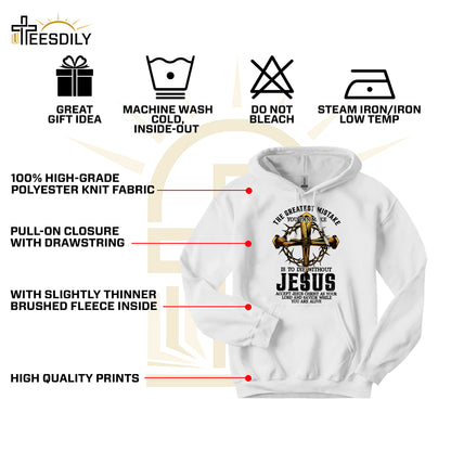 Teesdily | Jesus Cross Crown Light Shirt, The Greatest Mistake You Can Make Is To Die Without Jesus Unisex Tee Hoodie Sweatshirt Mug, Jesus Lovers Gifts