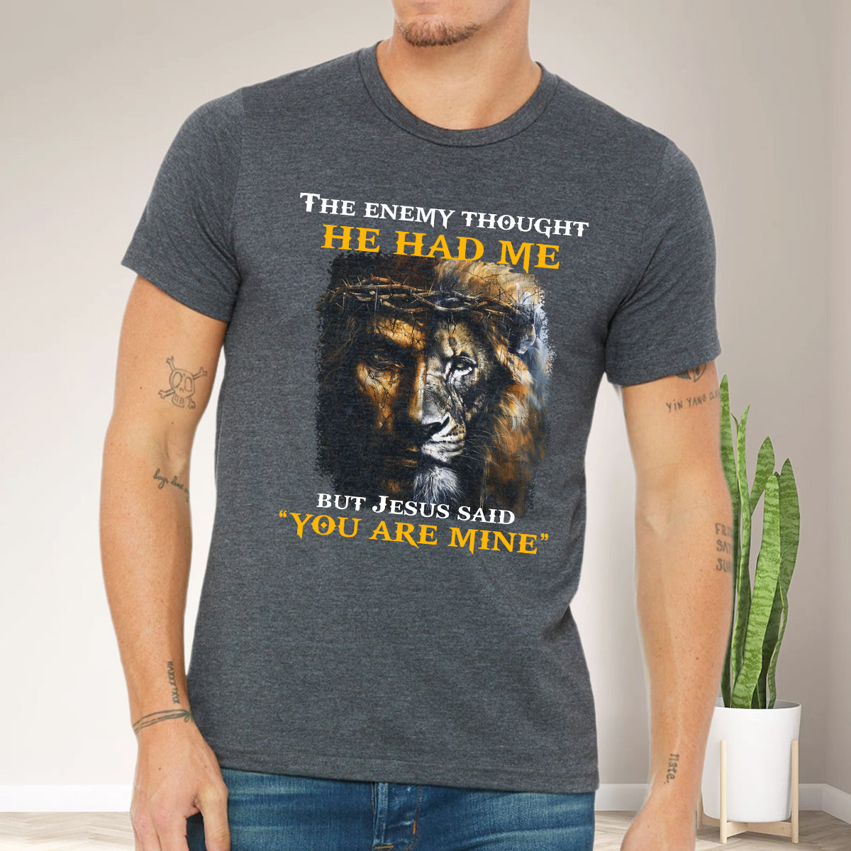 Teesdily | Jesus Lion Of Judah Shirt, Jesus Said You Are Mine Sweatshirt Hoodie Mug, Christian Gifts, Jesus Lovers Tee, God Faith Believers Apparel