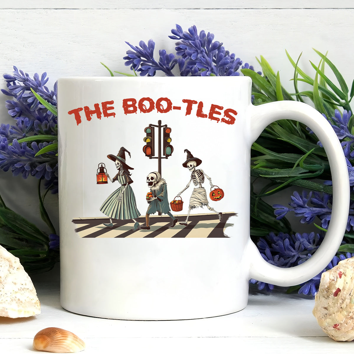 Teesdily | The Boo-tles Shirt, Halloween Witchy Sweatshirt, Halloween Boo-tles T-shirt, Witch Skeleton Mummy Pumpkin Hoodie Mug Gift