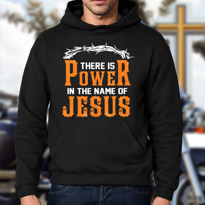 Teesdily | Jesus Crown Shirt, There Is Power In The Name Of Jesus Tee Hoodie Sweatshirt Mug, Christian Gifts, Inspirational Christian Tee