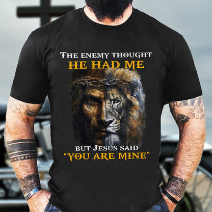 Teesdily | Jesus Lion Of Judah Shirt, Jesus Said You Are Mine Sweatshirt Hoodie Mug, Christian Gifts, Jesus Lovers Tee, God Faith Believers Apparel