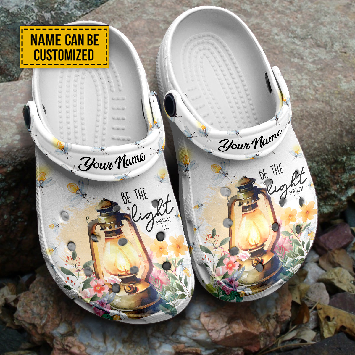 Teesdily | Be The Light Customized Clog Shoes, Gift For Jesus Lovers, God Faith Believers, Christian Kid & Adult Eva Clogs