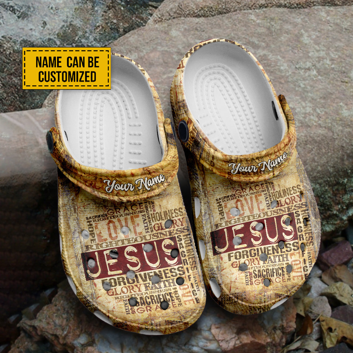 Teesdily | Jesus Quotes Vintage Customized Clogs Shoes, Gift For Jesus Lovers, God Faith Believers, Christian Gifts, Kid & Adult Unisex Clogs Shoes Eva
