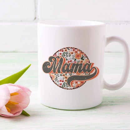 Teesdily | Mama Retro Style Shirt, Mom Floral Shirt Top, Mothers Day Gifts, Vintage Streetwear Apparel Unisex Tshirt Hoodie Sweatshirt Mug