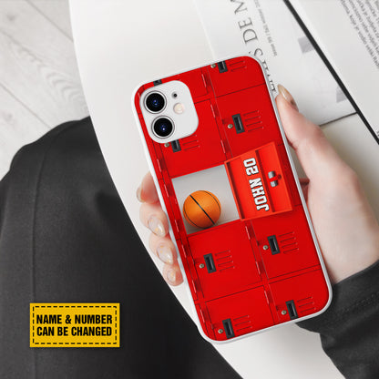 Teesdily | Customized Name Number Basketball Sport Phone Case Basketball Player Case Cover Gift For Basketball Player Sport Lovers