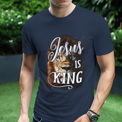 Teesdily | Jesus Is King Christian Shirt, Lion Of Judah Faith Sweatshirt,  Jesus Lion Hoodie Mug, Faith Tee Religious Gift