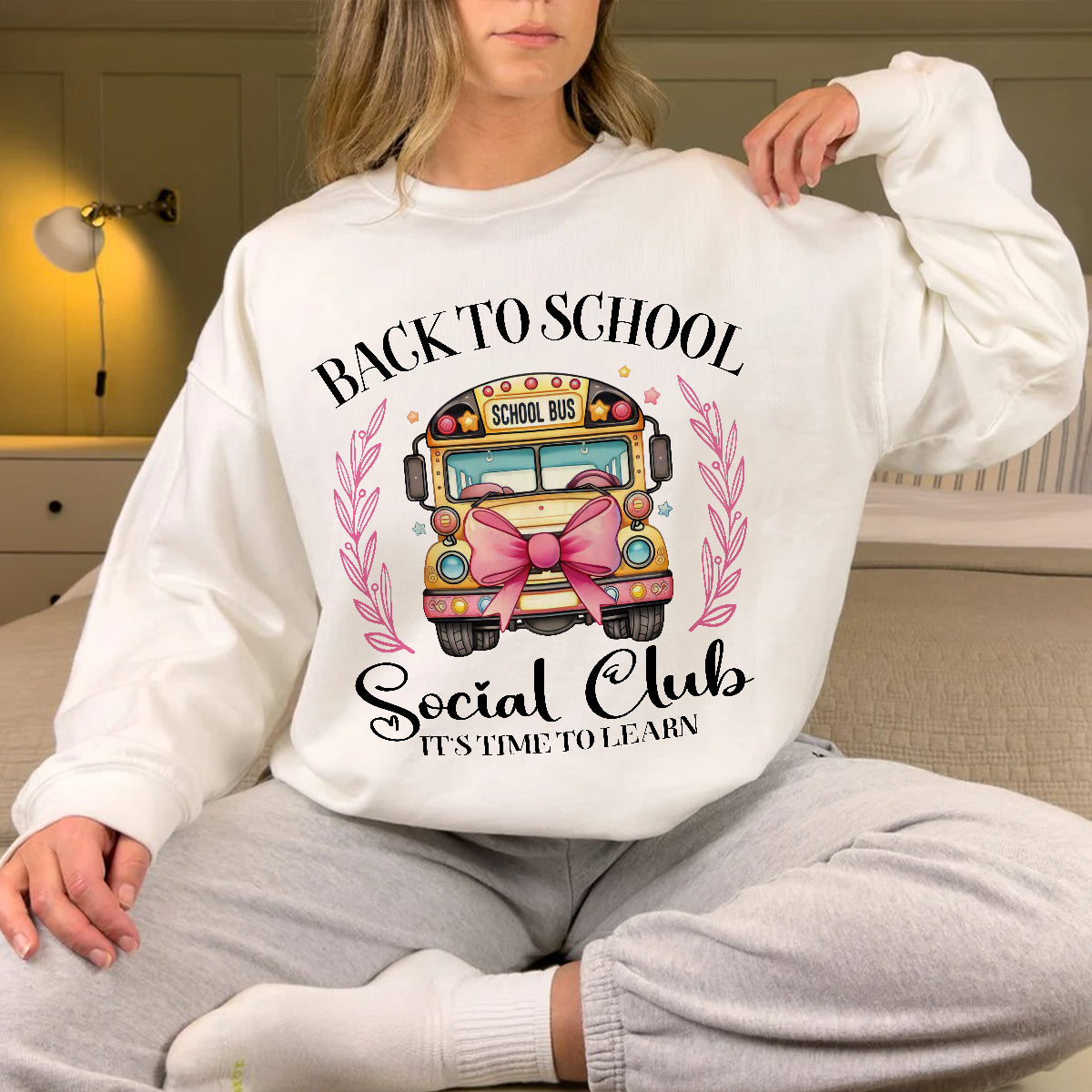 Teesdily | Back To School School Bus Shirt, Back To School Social Club It's Time To Learn Tee Hoodie Sweatshirt Mug Teacher