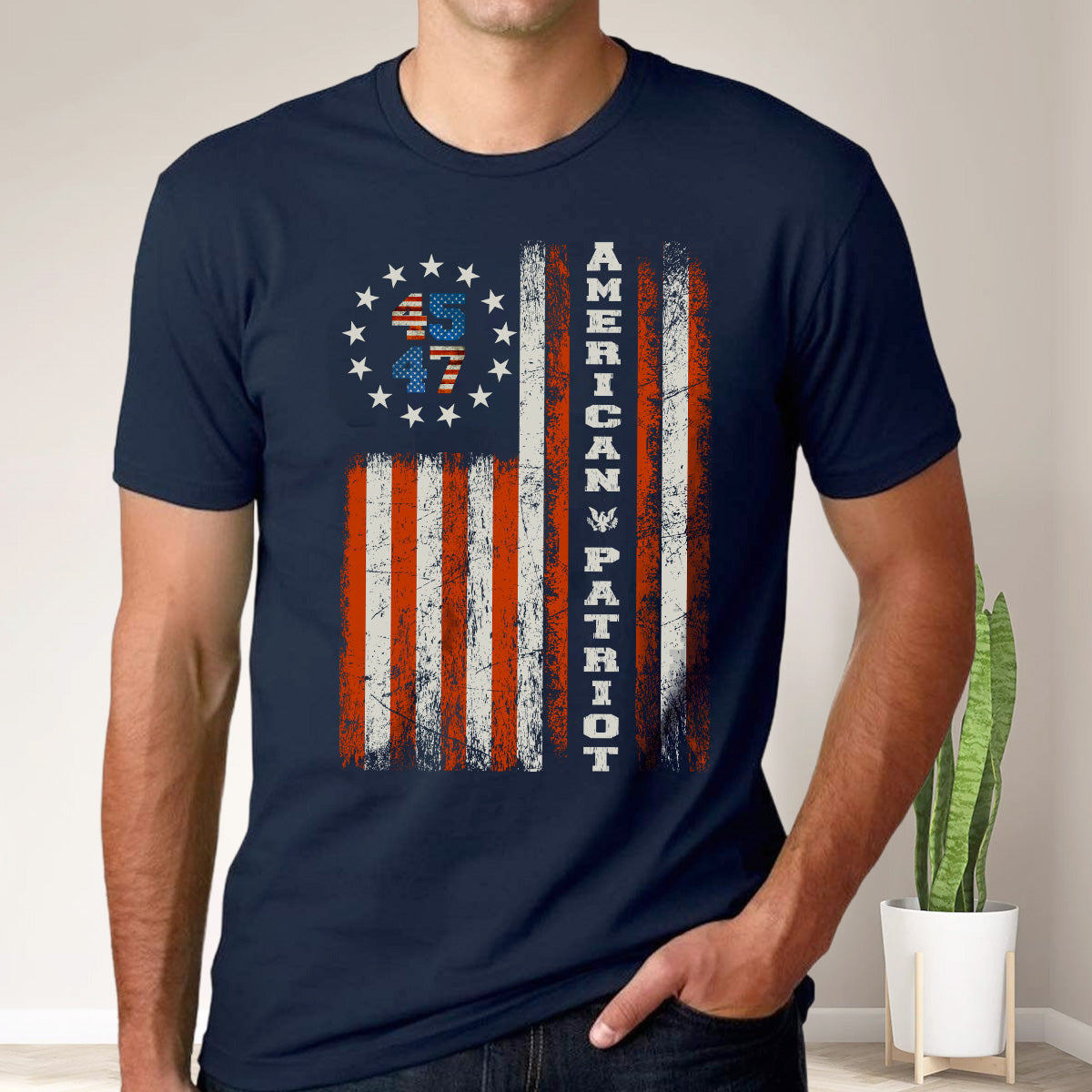 Teesdily | American Patriot Shirt, American Patriot 45 47 Shirt, Vintage American Flag Hoodie Sweatshirt Mug, Make American Great Shirt Victory Gift