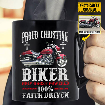 Teesdily | Customized Christian Motorcycle Shirt, Proud Christian Biker Back Design Sweatshirt Hoodie Mug, Jesus Lover Gifts, Christian Biker Apparel