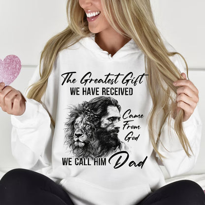 Teesdily | Jesus Lion Shirt, We Call Him Dad Shirt, Christian Father's Day Gift, God Gift, Unisex Tshirt Hoodie Sweatshirt Mug, Jesus Lover Gift