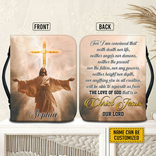 Teesdily | Personalized Jesus Christ Ascension Day Bible Cover Resurrection Of Jesus Bible Holder Love In Christ Jesus Lord Custom Religious Gifts