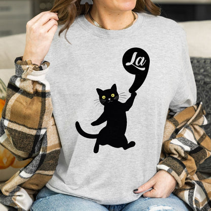 Teesdily | Cat Comma La Shirt, Childless Cat Lady Sweatshirt Hoodie Mug, Ka-mala 2024 T-shirt, Cute Cat Shirt, Women Powerful, Gift For Cat Lover