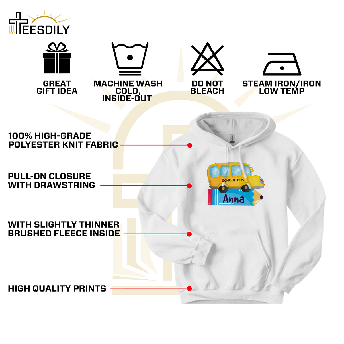 Teesdily | Teacher Customized School Bus Pencil Shirt, Back To School Day T-shirt, Teacher Life Sweatshirt Hoodie Mug, First Day Of School Gifts