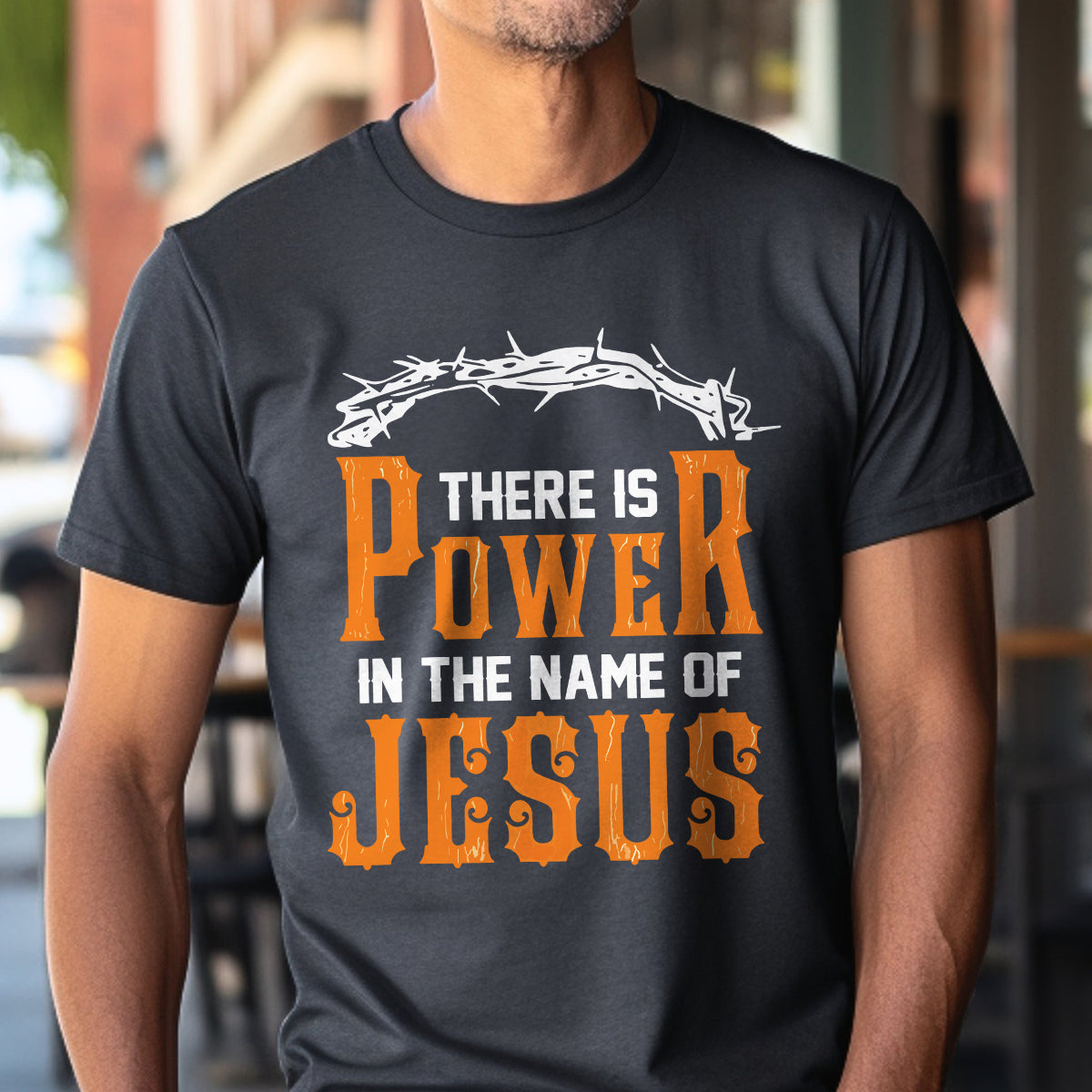 Teesdily | Jesus Crown Shirt, There Is Power In The Name Of Jesus Tee Hoodie Sweatshirt Mug, Christian Gifts, Inspirational Christian Tee