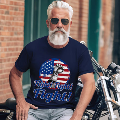 Teesdily | American Flag Fight Shirt, Fight Fighting Fighter Supporters American Shirt, American Pride Sweatshirt Hoodie Mug, Patriot Unisex T-shirt