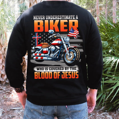 Teesdily | Christian Biker Shirt, Never Underestimate A Biker Back Design Shirt, Biker Unisex Hoodie Sweatshirt, Biker Gift Mug, Speed Lovers