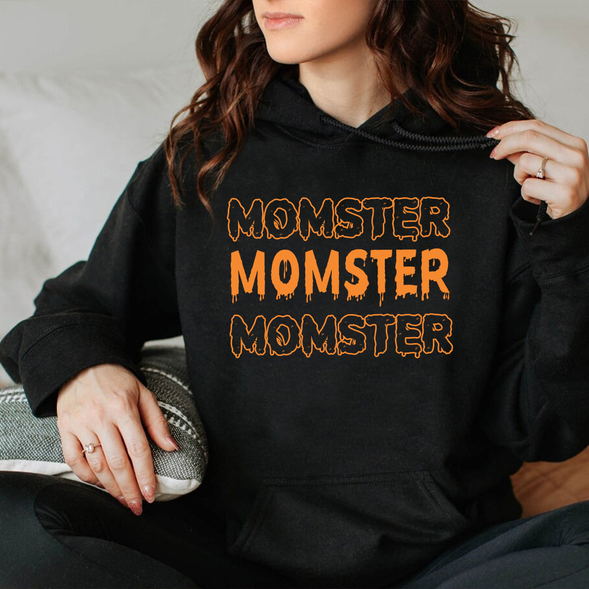 Teesdily | Dad Mom Halloween Shirt, Momster Dadcula Tee Sweatshirt Hoodie Mug, Momster Halloween Costume, Halloween Lovers Gifts, Mom Dad Gifts