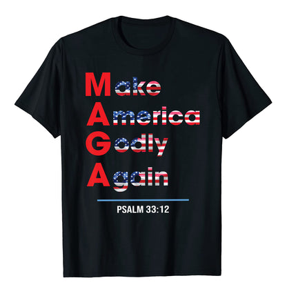 Teesdily | Jesus Patriotism American Shirt, Make America Godly Again Jesus Shirt, Jesus Lover Unisex Tshirt Hoodie Sweatshirt Mug, Christian Gifts