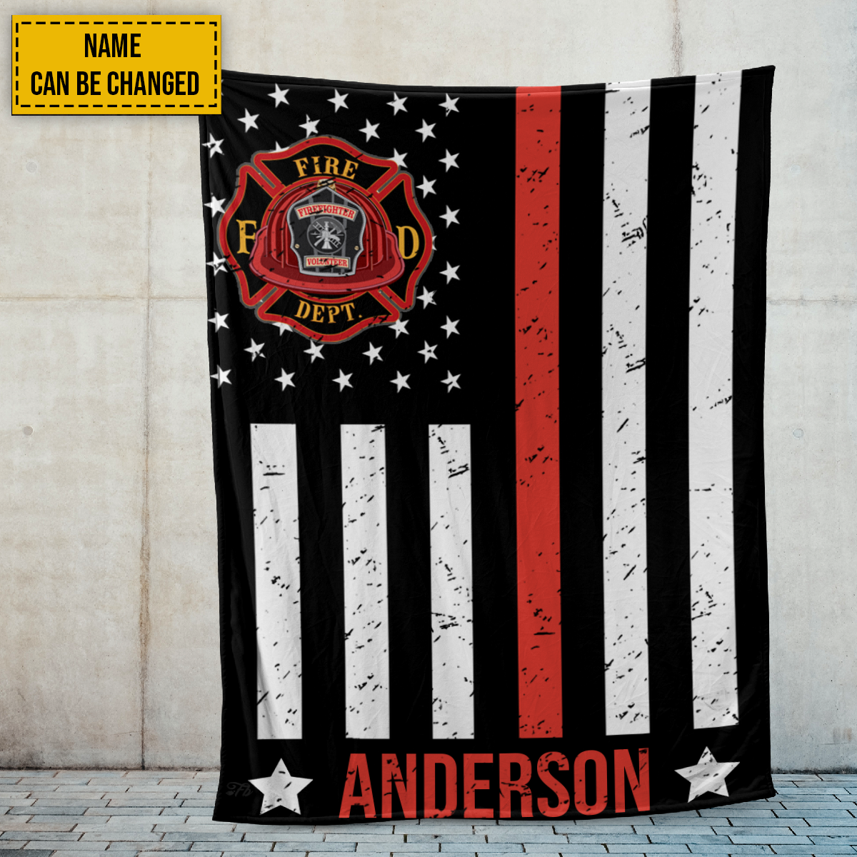 Teesdily | Firefighter Customized Fleece Blanket Fireman Thin The Red Flag Sofa Blankets American Fireman Fleece Throw Blanket Firefighter Gifts