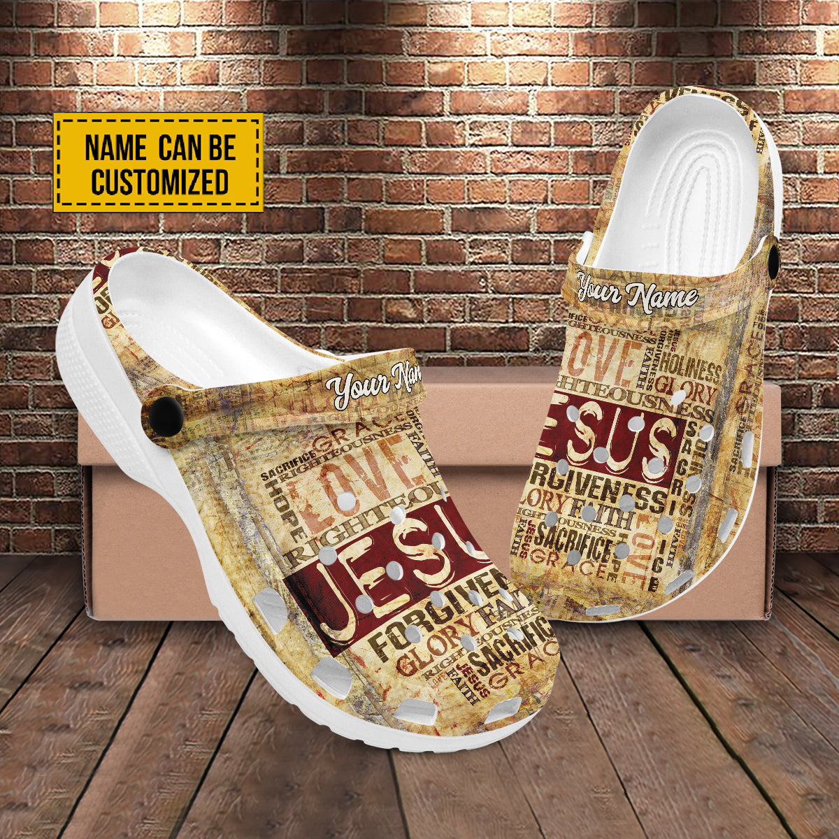 Teesdily | Jesus Quotes Vintage Customized Clogs Shoes, Gift For Jesus Lovers, God Faith Believers, Christian Gifts, Kid & Adult Unisex Clogs Shoes Eva