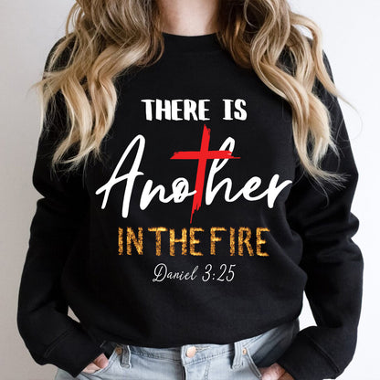 Teesdily | Jesus Christian Cross Short Sleeve Shirts, There Is Another In The Fire Sweatshirt Hoodie Mug, Christian Apparel Religious Gifts