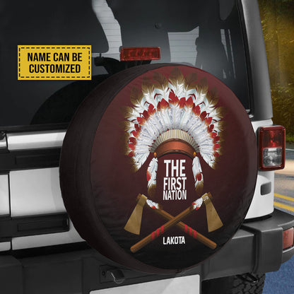 Teesdily | Native American Customized Spare Tire Cover The First Nation Spare Wheel Cover Tribal Wheel Cover Native Car Accessories