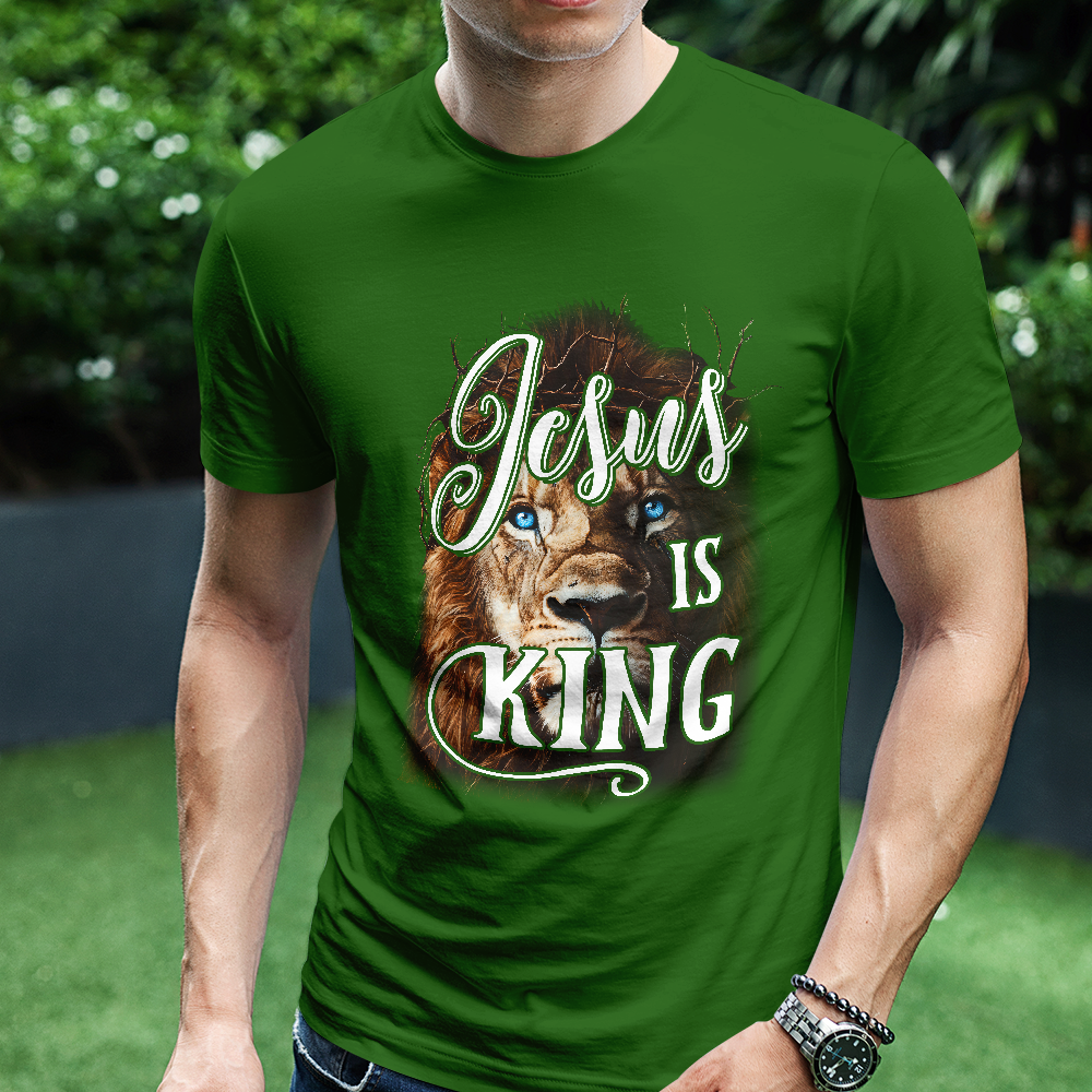 Teesdily | Jesus Is King Christian Shirt, Lion Of Judah Faith Sweatshirt,  Jesus Lion Hoodie Mug, Faith Tee Religious Gift