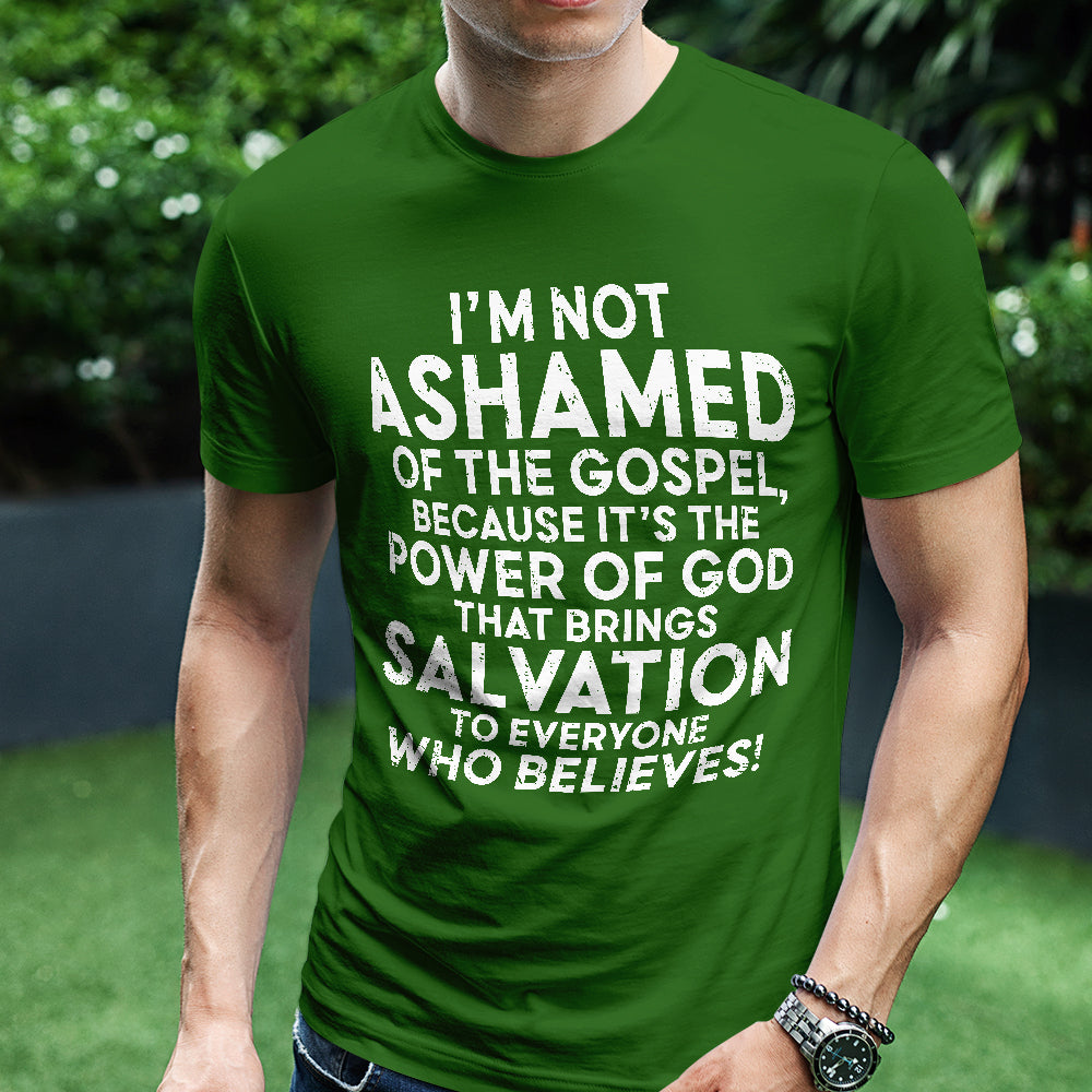 Teesdily | Jesus Shirt, I'm Not Ashamed Of The Gospel Tee Sweatshirt Hoodie Mug, Jesus Lover Gift, Unisex Tee, Christmas Gift