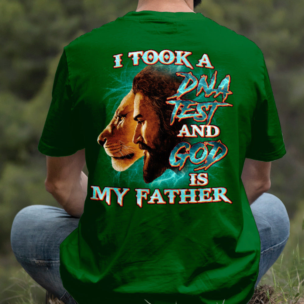 Teesdily | I Took A Dna Test Shirt, God Is My Father Men Sweatshirt, Jesus Lion Hoodie Mug, Christian Religious Gift