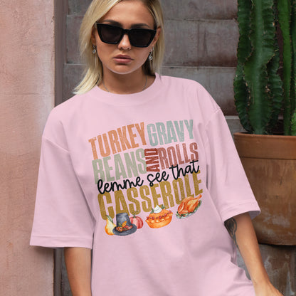 Teesdily | Thanksgiving Shirt, Turkey Gravy Beans And Rolls Tee Sweatshirt Hoodie Mug, Thanksgiving Gift, Turkey Fall Gift