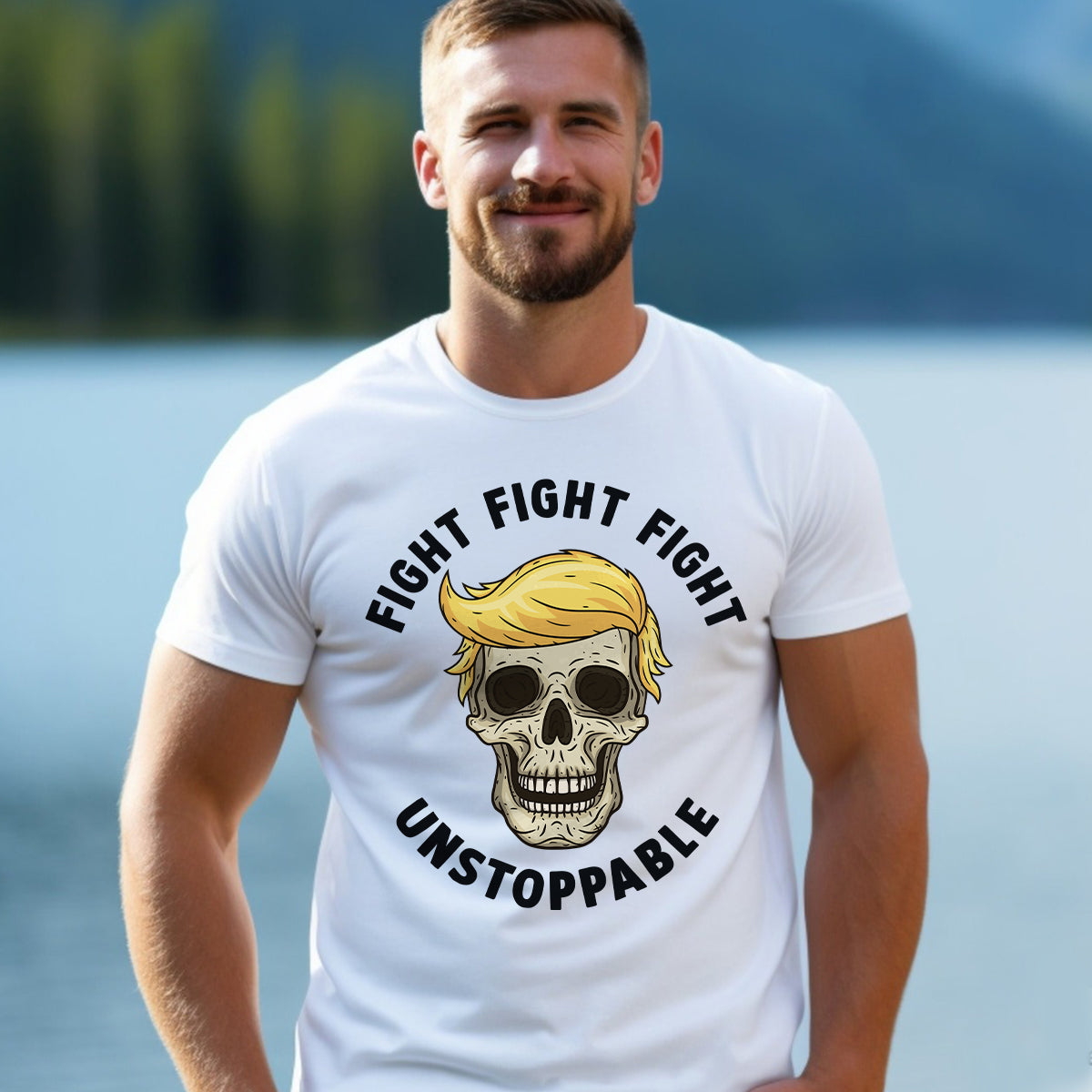 Teesdily | Fight Fight Fight Unstoppable Shirt, American Patriotic Shirt, Fight 2024 Sweatshirt Hoodie Mug, Can't Stop T-shirt, Halloween Shirt Gift