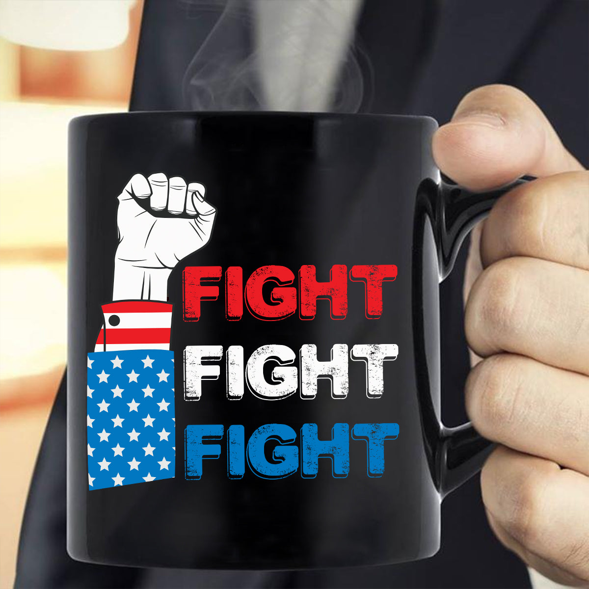 Teesdily | Fight America Shirt, Fight Fight Fight T-shirt, Fight For Freedom Sweatshirt Hoodie Mug, America Pride Shirt, Patriot Gifts For Men Women