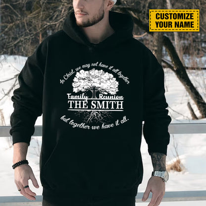 Teesdily | Customized Family Tree Jesus Shirt, In Christ Together We Have It All Tee Sweatshirt Hoodie Mug, Jesus Lover Gift